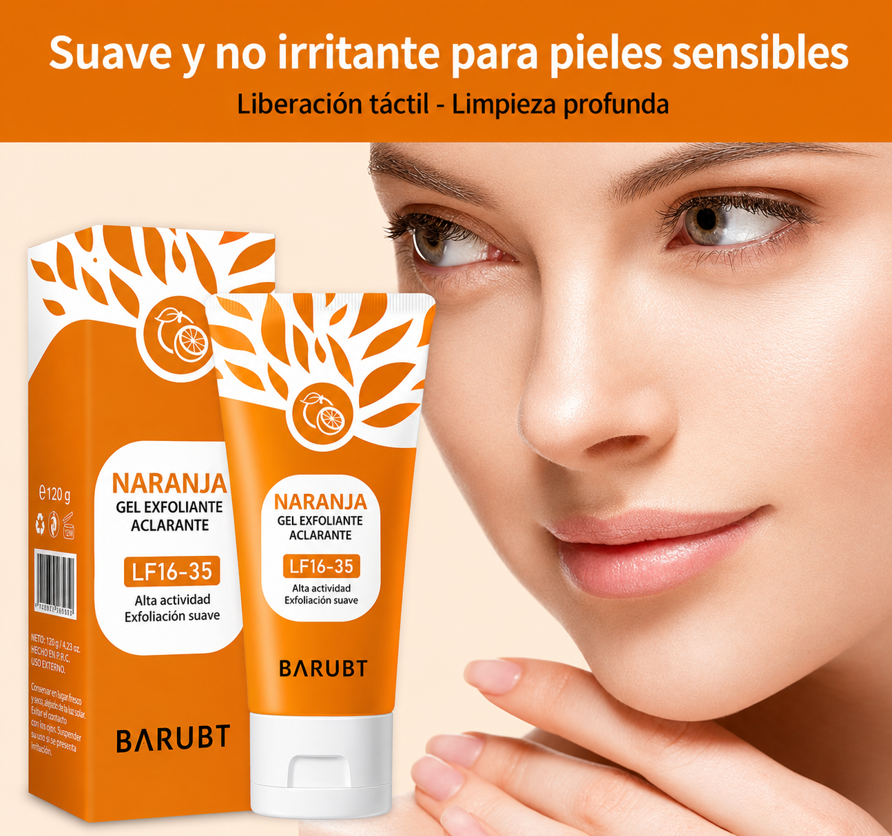 Orange Glow – Gel Exfoliante Facial y Corporal