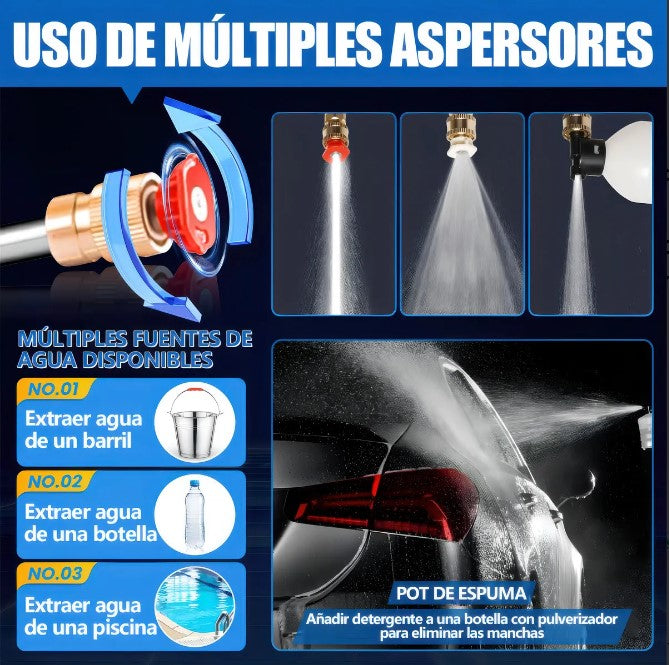 Hidrolavadora Portátil de Alta Presión - Doble Batería 288V