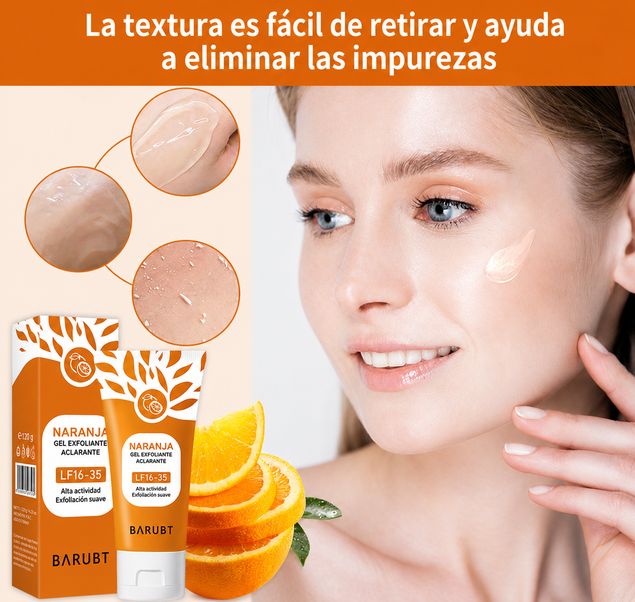 Orange Glow – Gel Exfoliante Facial y Corporal