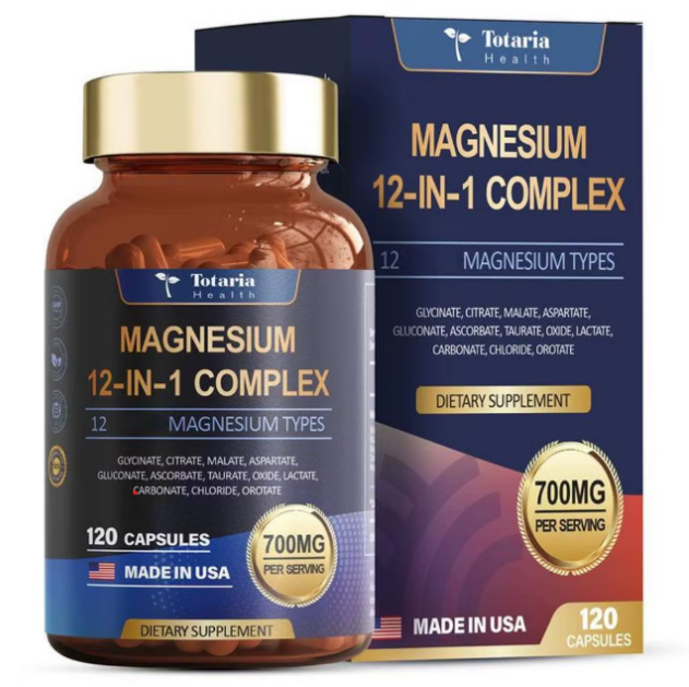 Magnesio 12 en 1 (700 mg) – Recupera tu Energía, Duerme Mejor y Reduce el Estrés